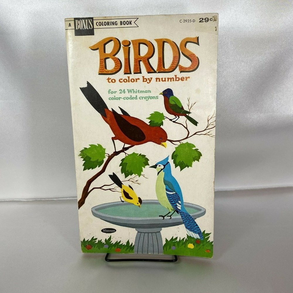 Vintage Birds To Color By Number Book bob Jenney W